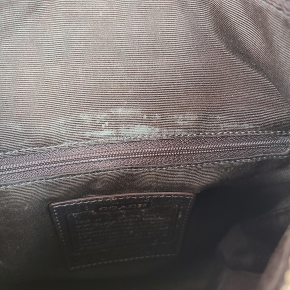 Coach 10402 Signature Jacquard Canvas Leather Brown Crossbody Shoulder Bag - Picture 15 of 16